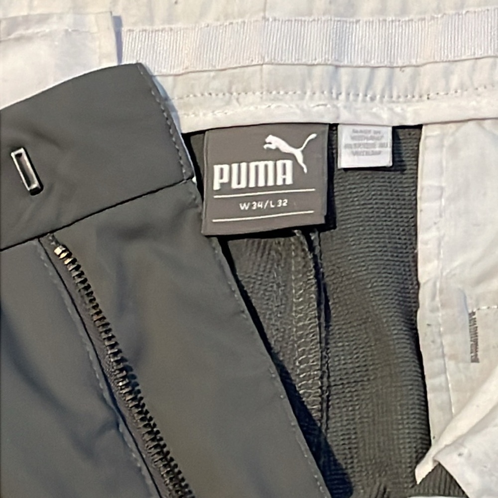 Puma Gray Casual Men’s Chinos Slacks with Zippered Fly - Dry Cell Fabric - Picture 3 of 7